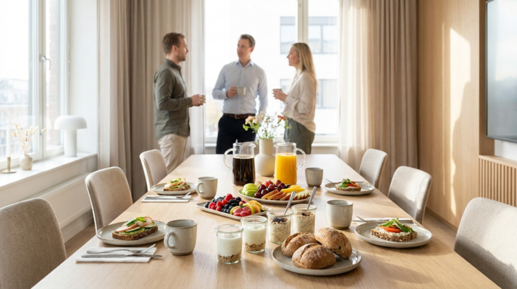 Frukostcatering till kontoret – en enkel start för möte och kickoff