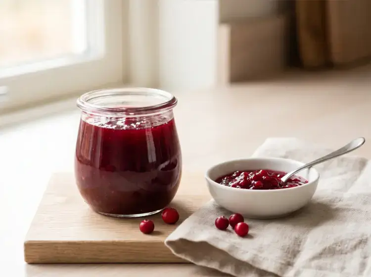 Lingonsylt recept - klassisk hemgjord sylt i glasburk med färska lingon